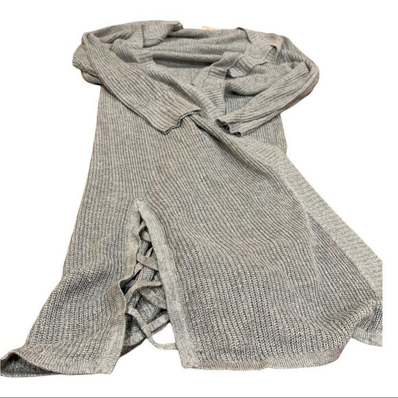 NWT Torrid longline cardigan sweater gray Sz 10 NEW - Picture 4 of 11